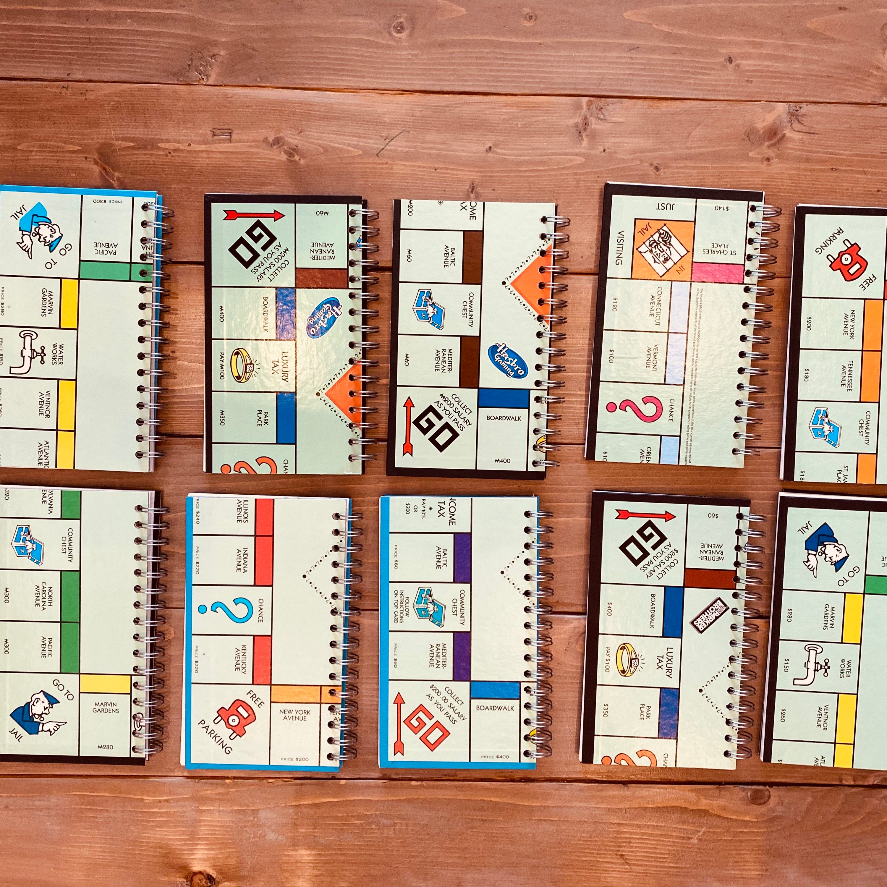 Monopoly Notepad Repurposed Monopoly Board Journal: Handmade Wire Bound Sketchbook - Etsy