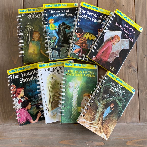 Nancy Drew Upcycled Repurposed Blank Book, journal, sketchbook, diary. Teacher gift, librarian gift, mystery lover, retro book