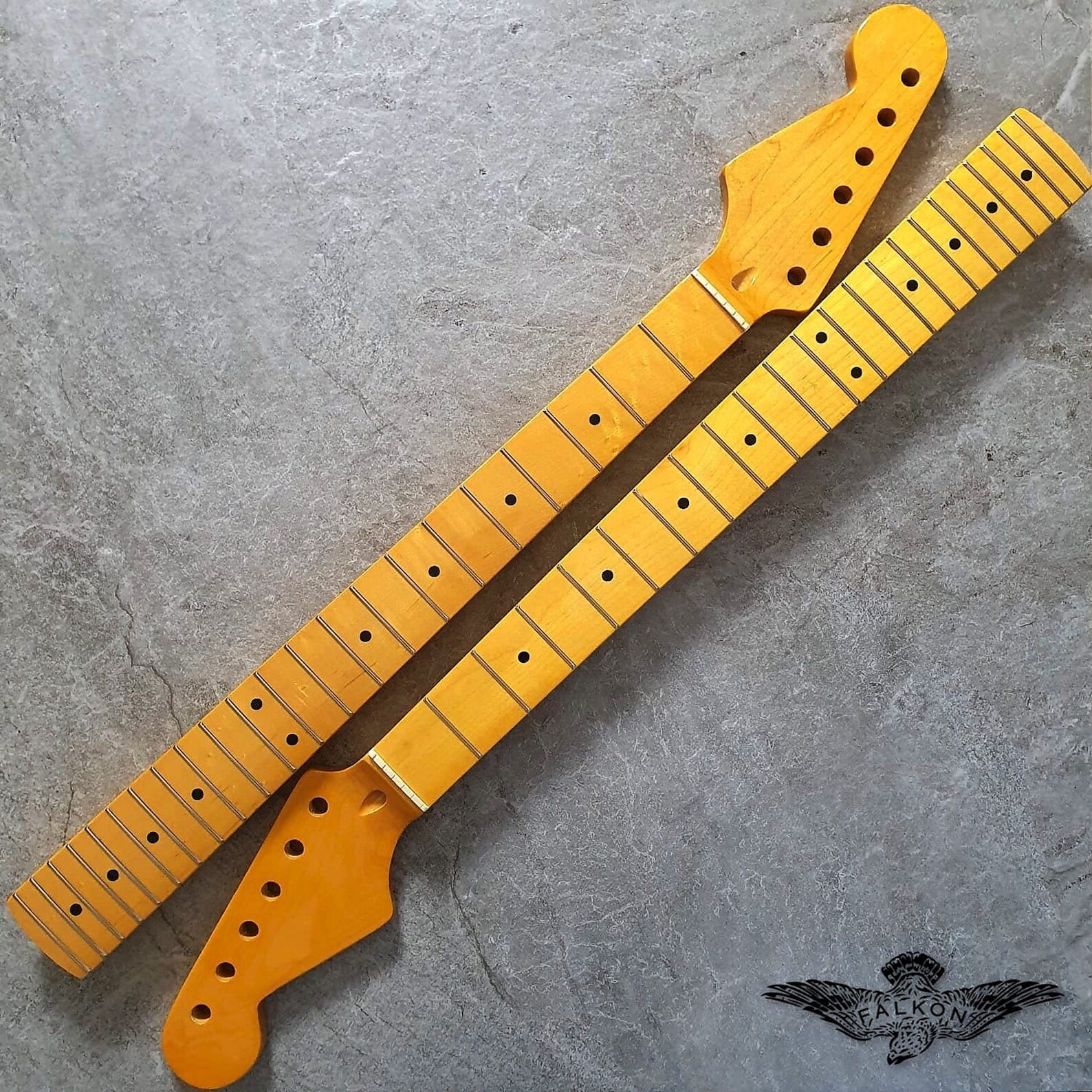 Electric Guitar Neck Left Handed Maple Fretboard Yellow Etsy
