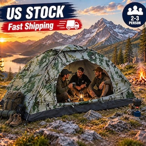 Tienda de campaña para 2 personas, impermeable, portátil, para exteriores, envío rápido, disponible en EE. UU.