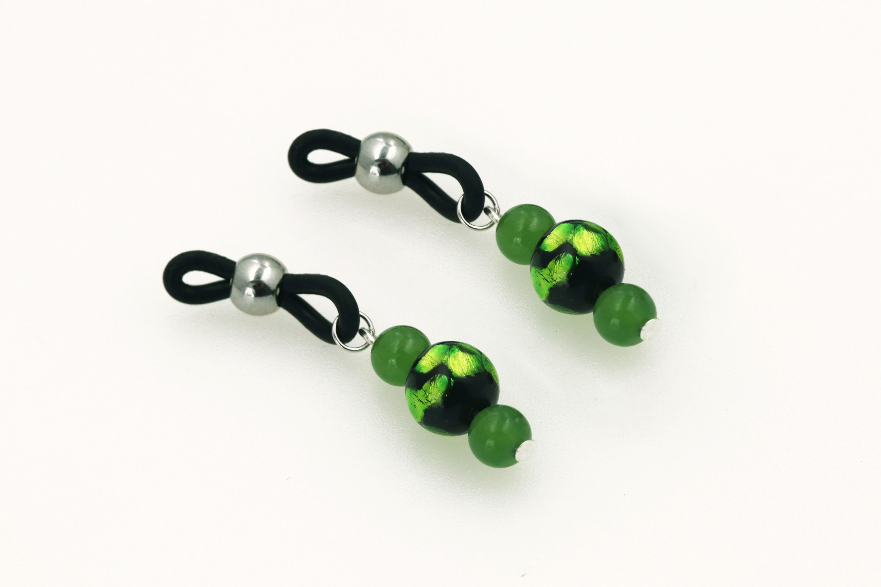 Emerald Fake Nipple Rings Non Piercing Adjustable Nipple Jewelry Faux