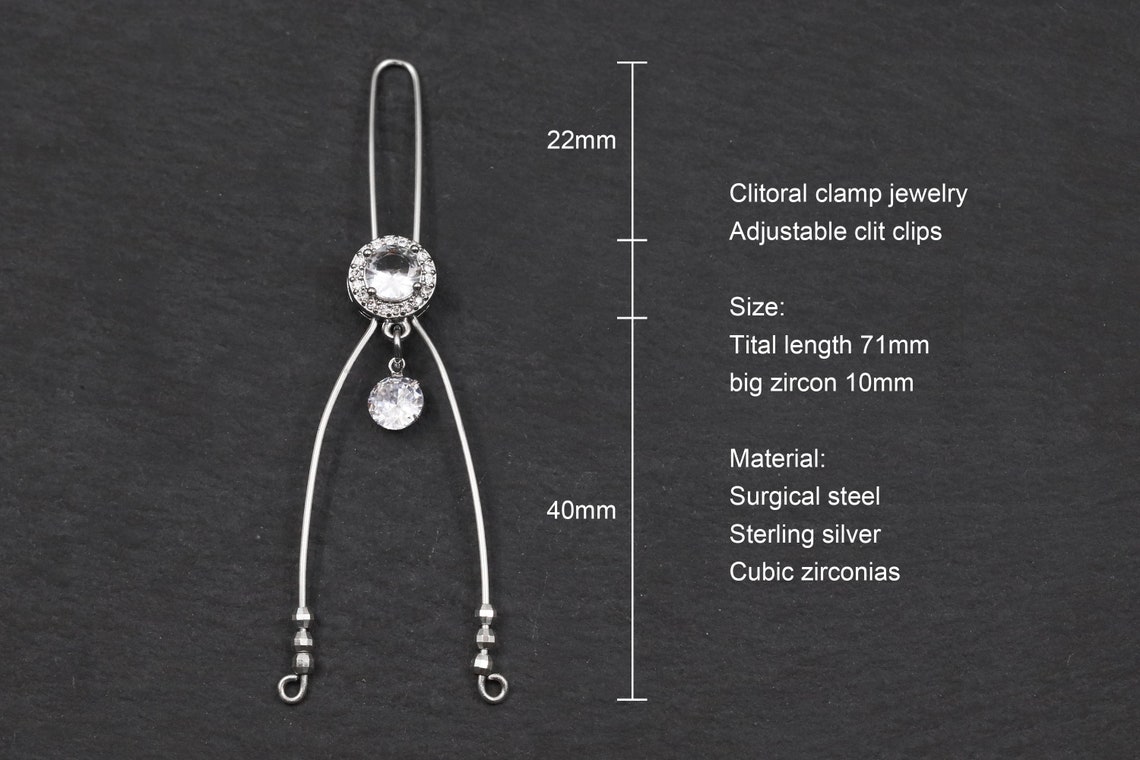 Clit Clamp Labia Spreader Jewelry, Vulva Clit Clip, BDSM Pussy Sex Toys