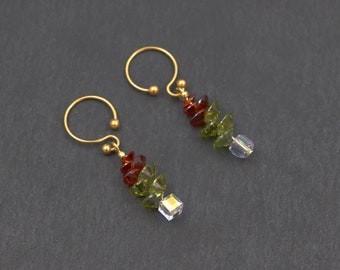 Gold Nipple Clicker Hoops: Non Piercing Christmas Jewelry (A Pair)