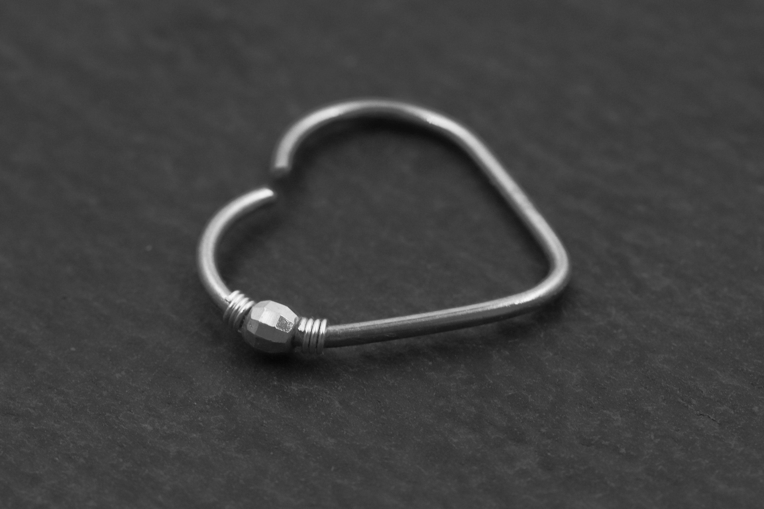 Heart Fake Nipple Rings Hoops Jewelry, Non Piercing Nipple Clicker A