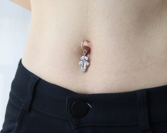 1PC Tassel Rhinestone Crystal Barbells Navel Belly Bar Button  Body Piercing SP 