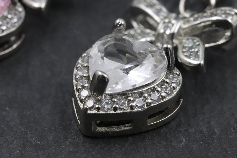 Fake Belly Button Piercing Big Heart Crystal Belly Dangle Etsy