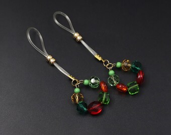Adjustable Nipple Noose Jewelry: Beaded Fake Piercing Clips