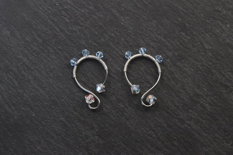 Nipple Hoops With Chains Non Piercing Nipple Rings Etsy