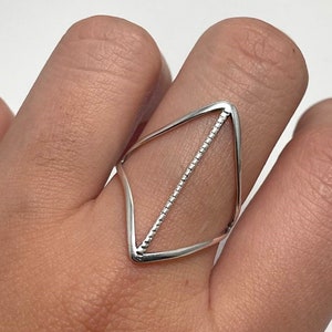 Minimalist Silver Ring | Silver 925 Handmade Boho Ring Size 9 | Sterling Silver ring