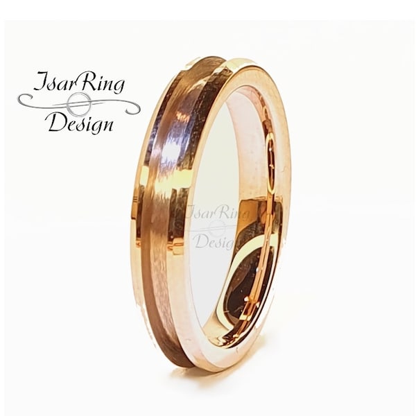 Ring Rohling Tungsten Rosegold 6mm