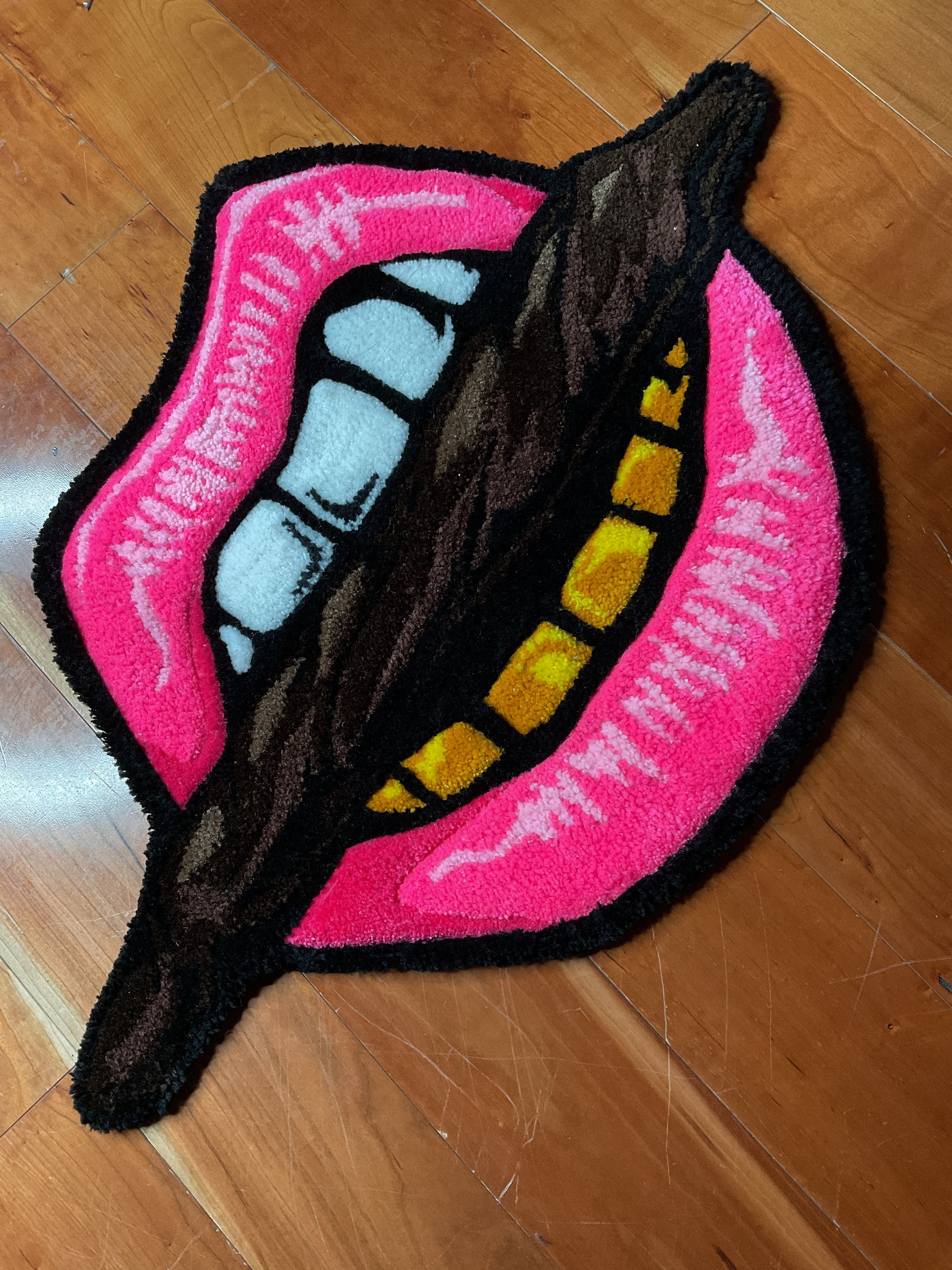 LIPS TUFTED RUG - Etsy