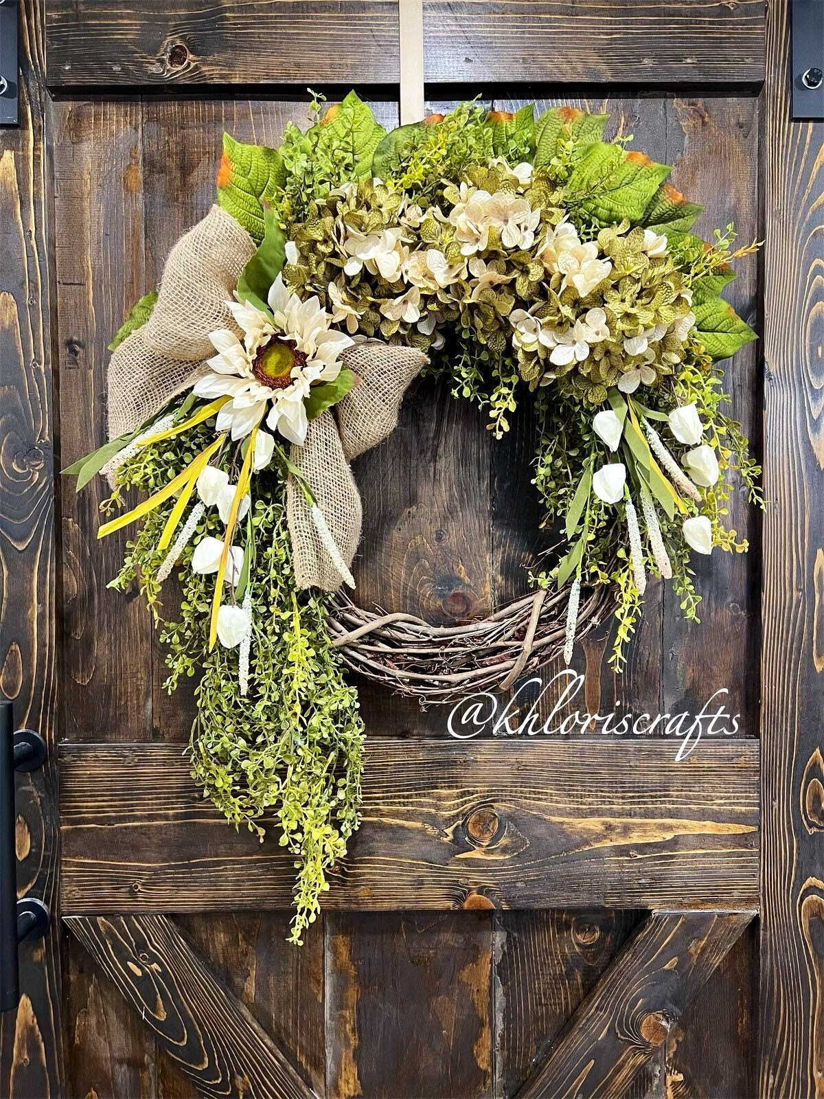 Hydrangea Farmhouse Wreath, Hydrangea Wreath, Front Door Wreath, Country  Rustic Wreath, Everyday Wreath, Farmhouse Wreath, Fireplace Porch 