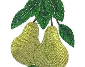 Fruits [Pears] Aufnäher zum Aufbügeln [14 cm x 8 cm]