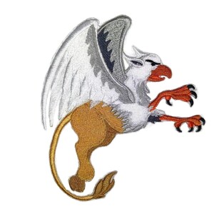 Custom Griffin Dragon Embroidery Iron On/Sew Patch [7" X 5.7"]