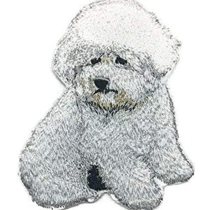 Custom Dog Portraits[Bichon Frise ] Embroidered Iron on/Sew patch [3.6"4.5"]