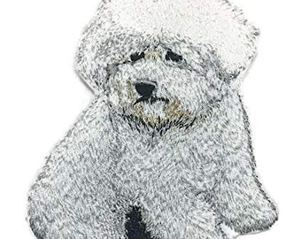 Custom Dog Portraits[Bichon Frise ] Embroidered Iron on/Sew patch [3.6"4.5"]