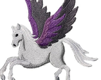 Custom Legendary Mythical Unique [ Pegasus Unicorn ] Embroidery Iron On/Sew Patch [5" x 5.1 "]