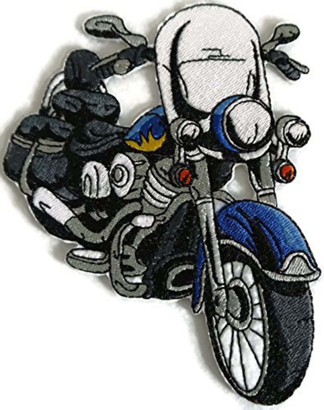 Blue Chopper Motorcycle Embroidered Iron/Sew On Patch Motorcycle - Foto 12