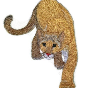 Cougar Embroidered Iron on/Sew Patch [6&quot; x 5&quot;]