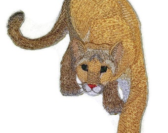 Cougar Embroidered Iron on/Sew Patch [6" x 5"]