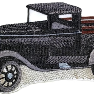 Classic Ford Model A Stake Truck Embroidered Iron On/Sew Patch [6.48" x 3.55"]