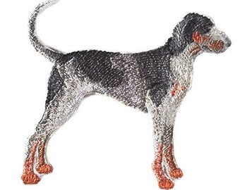 Custom Portraits [Bluetick Coonhound] Embroidery IronOn/Sew Patch [4.5" x 4.5"]