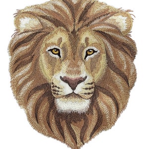 Benutzerdefinierte Pride & Majesty Löwe Stickerei Aufnäher zum Aufnähen [17,8 cm x 21,6 cm]