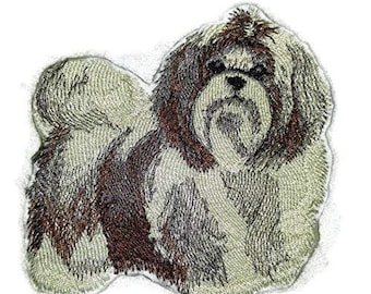 Custom Dog Portraits[Shih Tzu ] Embroidered Iron On/Sew Patch [4" x 4.1"]