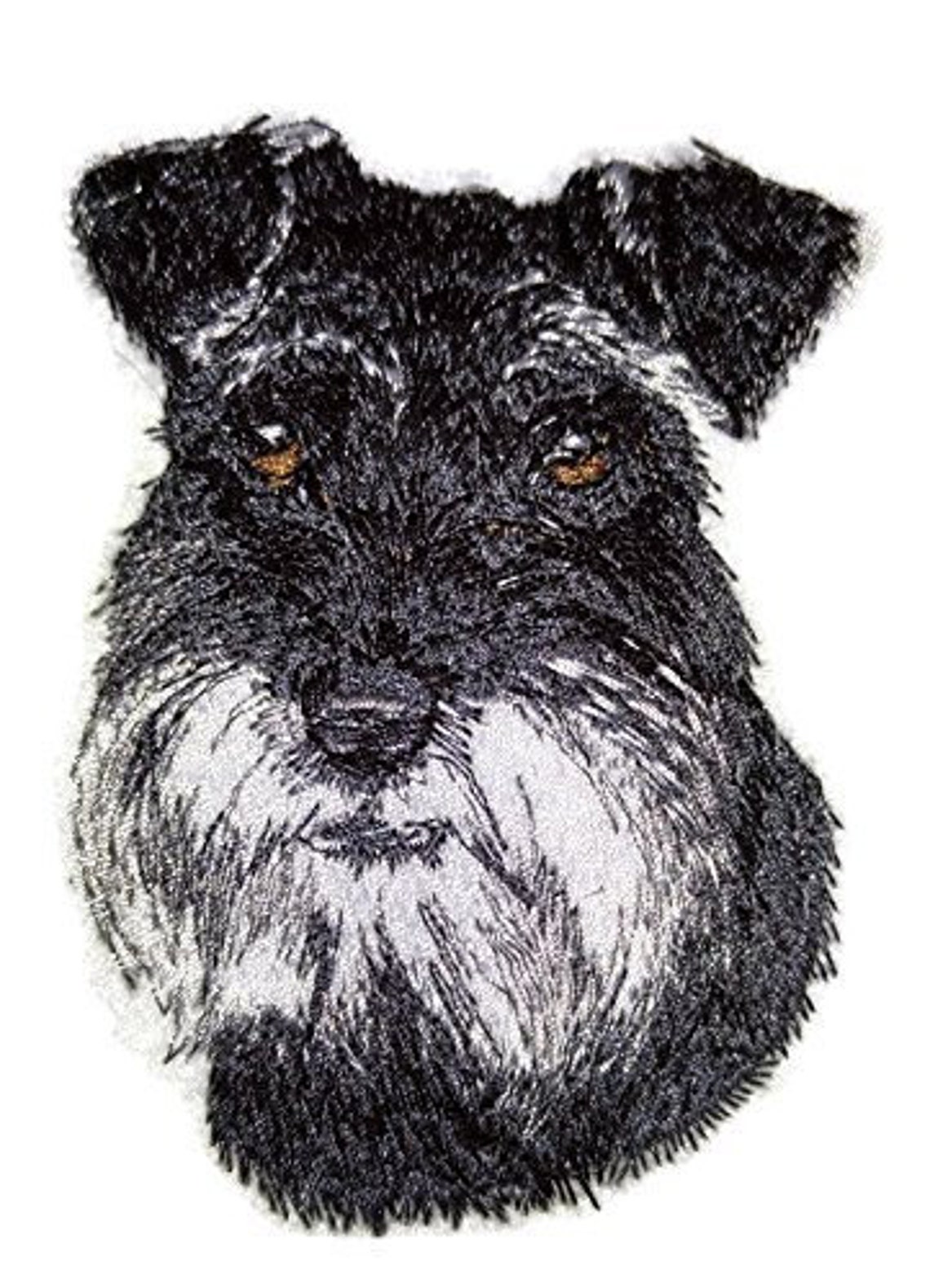 Dog Faces Schnauzer Dog Face Embroidery Iron On/sew Patch - Etsy