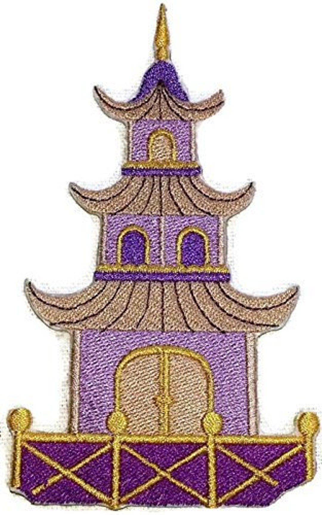 Custom[ Pagoda ] Embroidered Iron On/sew Patch [5.79