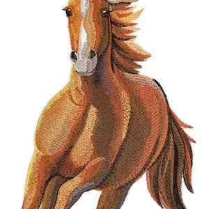 Beyond Vision Custom Horse [Run Wild Stallion ] Embroidered Iron on/Sew Patch [5.22 &quot;w X 7.8 &quot;]