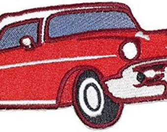Classic 1957 Chevy Bel Air Embroidered Iron On/Sew Patch [6.85" x3.85"]