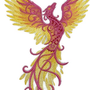 Custom Phoenix Ascends Dragons Embroidery Iron On/Sew Patch [6.8&quot; x 9.69&quot; ]