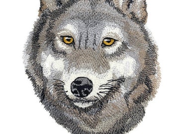 Beyond Vision Custom Animals [Wild Beauty Wolf ] Embroidered Iron on/Sew Patch [5.86 "w X 7.8 "]
