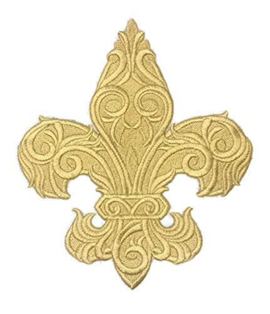 Fleur De Lis Embroidered Iron On/sew Patch5.52 X - Etsy