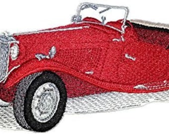 Classic Cars Collection [1952 MG TD] Embroidered Iron On/Sew patch [6" x 3"]