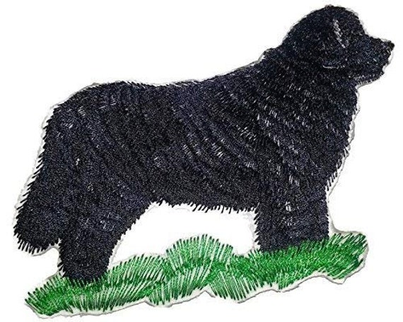 カスタム犬の肖像画 [ニューファンドランド] 刺繍アイロン接着/縫い