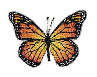 Colorful Butterflies[ Monarch ] Embroidered Iron On/Sew Patch [3.9" x2.72"]