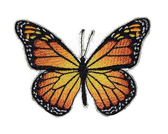 Small Monarch Butterfly Iron-On Patch - Multiple Colorways