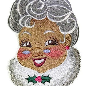 Merry Christmas [So-Sweet Mrs. Claus] Embroidered Iron on/Sew Patch [4.66&quot; x 6&quot;]