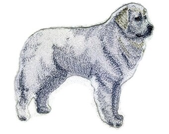 Parche bordado personalizado de perro Gran Pirineo, para planchar o coser.