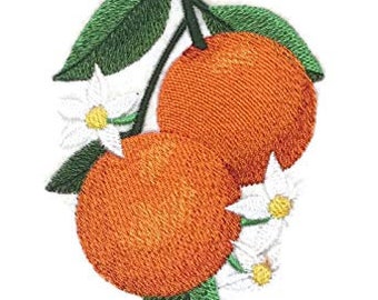 Fruits [Oranges] Embroidered Iron on/Sew Patch [4.8&quot;x&quot;3&quot;]