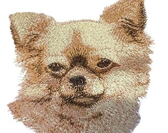 Custom Dog Face Portraits[ Chihuahua] Hierro bordado en / Parche de costura [4"4"]