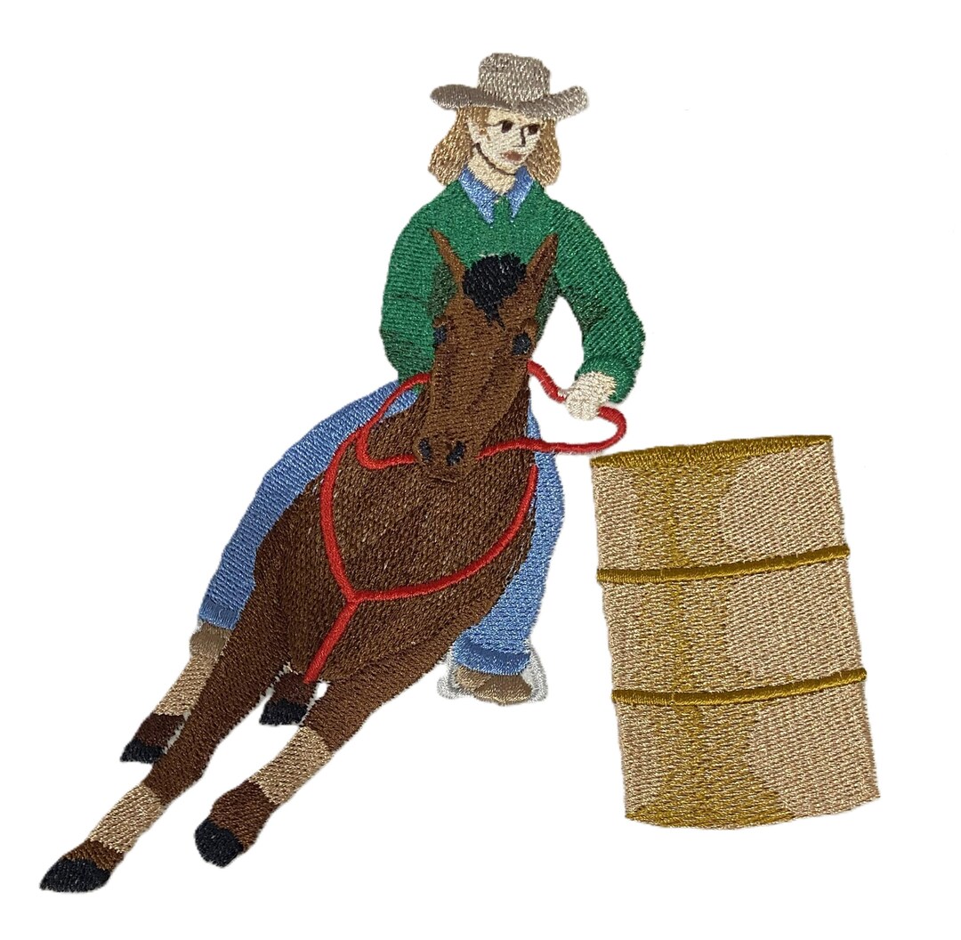 Beyond Vision Custom Horse [ Barrel Racer ] Embroidered Iron On/sew ...