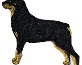 Custom Dog Portraits[Rottweiler] Embroidered Iron On/Sew Patch [6.46" x 5.6"]