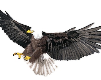 Birds Kingdom [Flying Eagle ] Embroidered Iron on/Sew patch [9.01" X 9.28"]