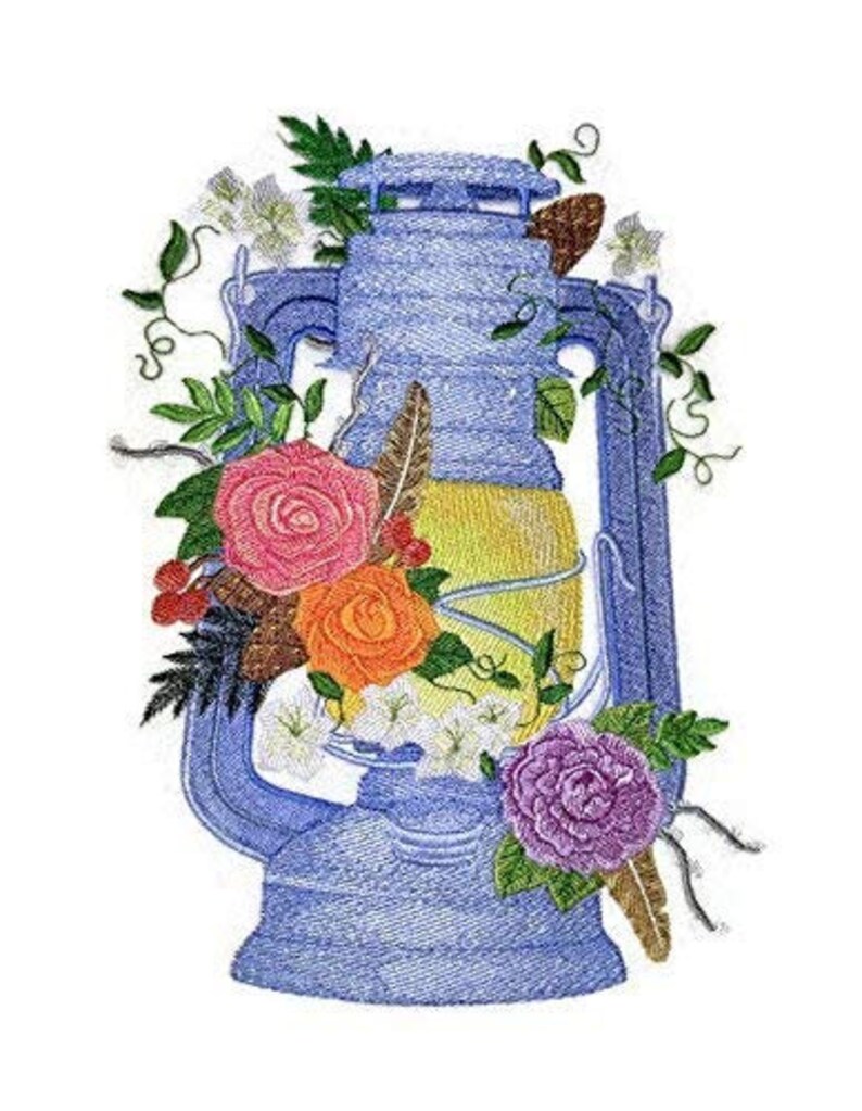 Woodland Lantern Scene Embroidered Iron On/sew Patch [9.25" 6.9"] - Etsy