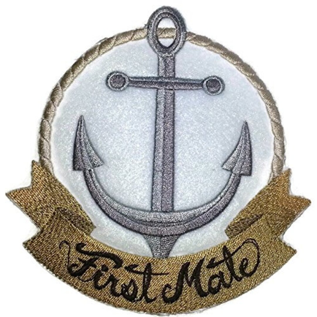 Ocean Calling [ First Mate ] Embroidered Iron On/sew Patch [5.9