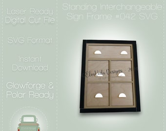 Interchangeable Standing Sign Frame SVG, Interchangeable Sign, Sign SVG