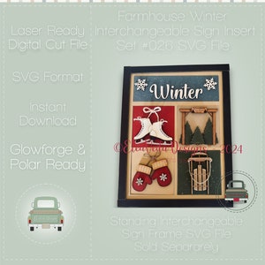 Farmhouse Christmas Interchangeable Standing Sign Insert Set SVG, Interchangeable Sign, Sign SVG, Christmas SVG, Christmas Welcome Sign